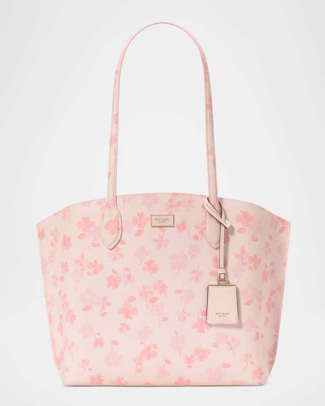 suite large spring pansies leather tote bag